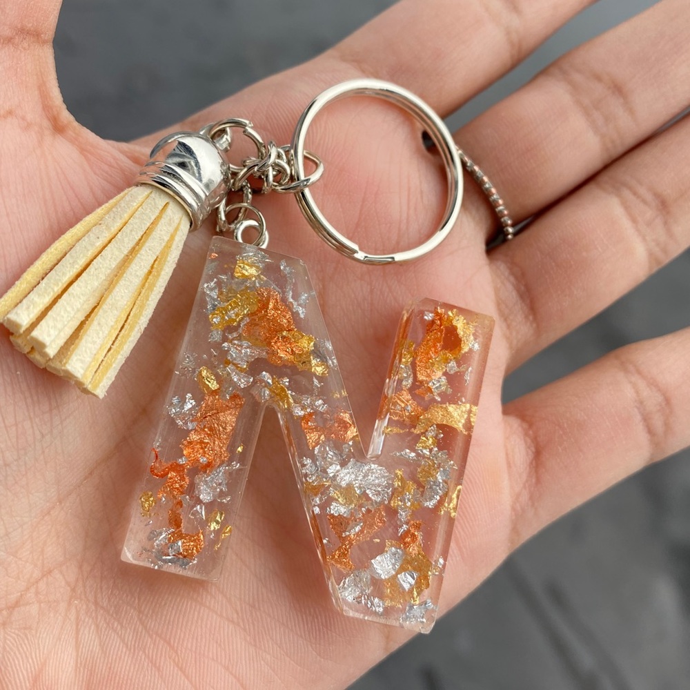 Resin keychain letter